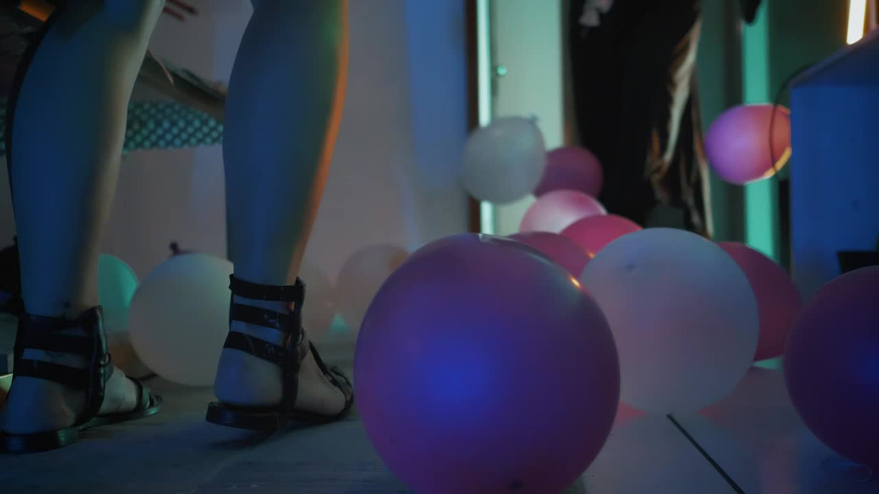 Stock Video Dancing And Playing With Balloons At A Costume Party Live Wallpaper For PC - Free Download