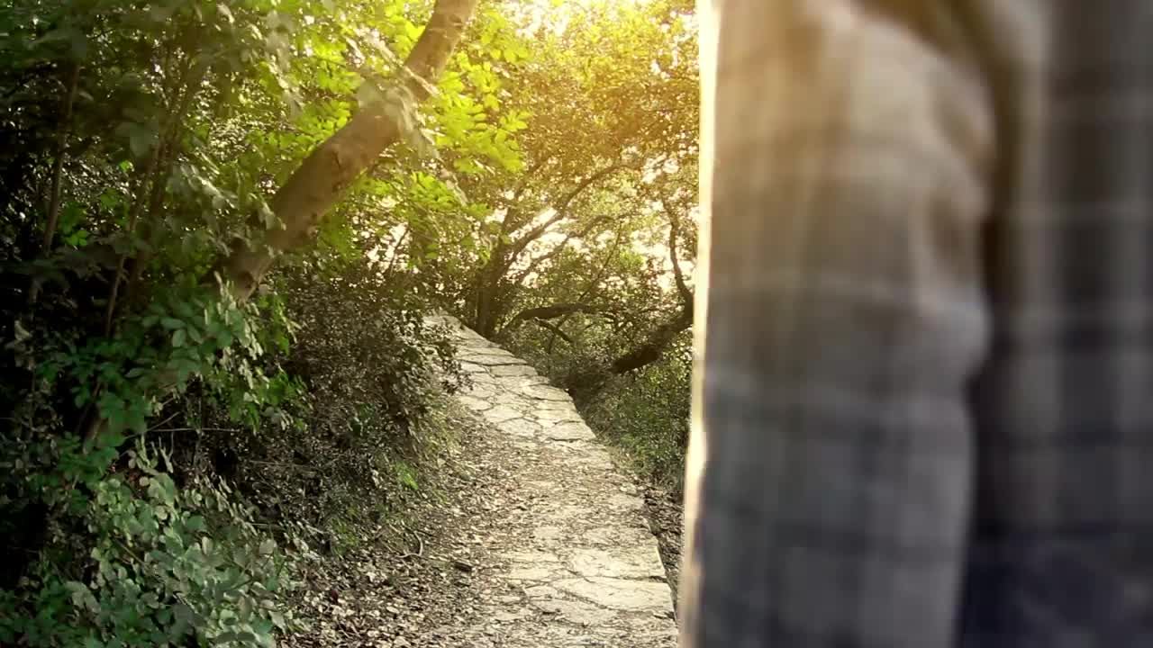 Stock Video Man Walking In An Autumn Garde Animated Wallpaper - Free Download