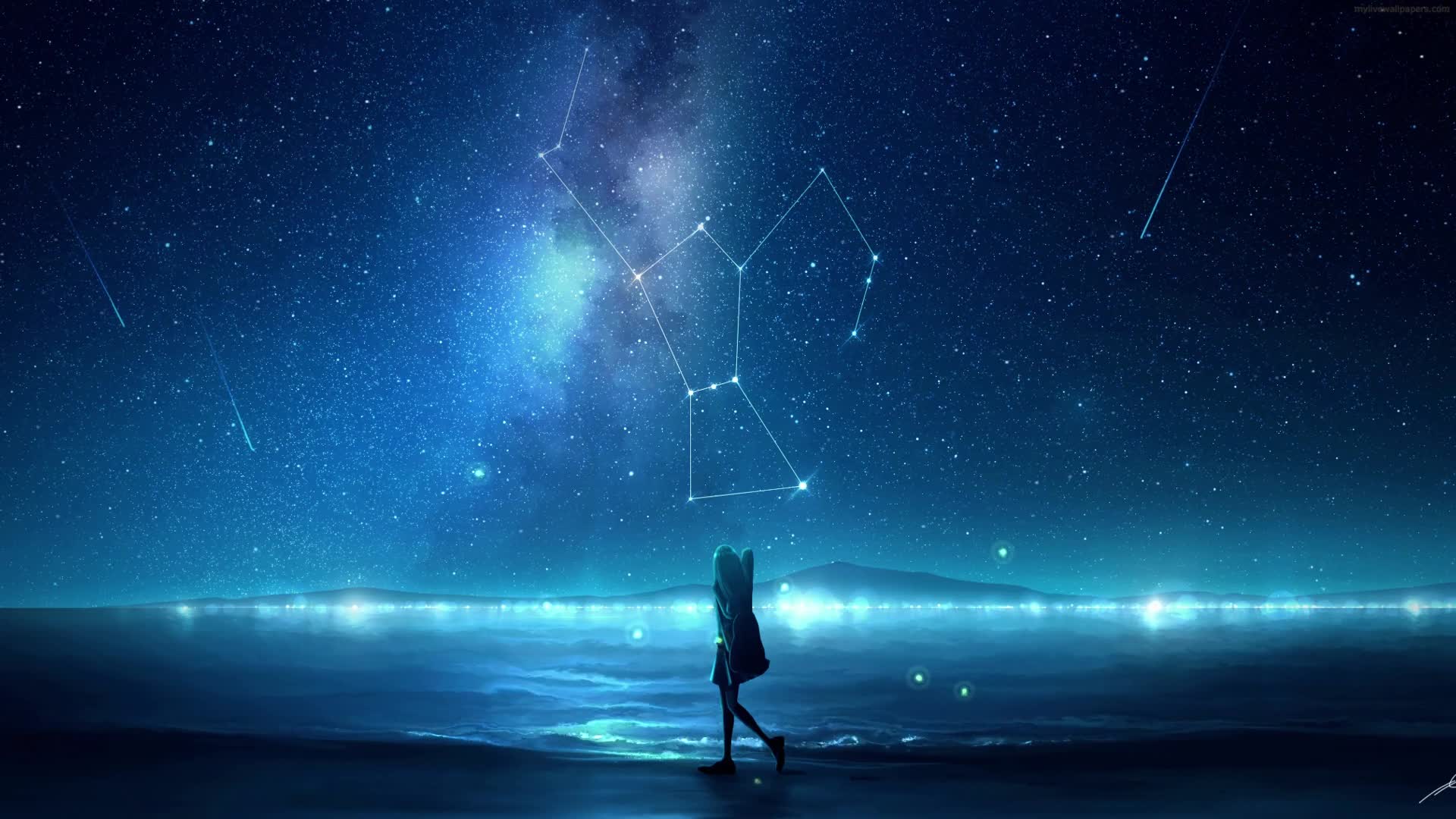Glow Night Beach Hd Quality Live Wallpaper - Free Download