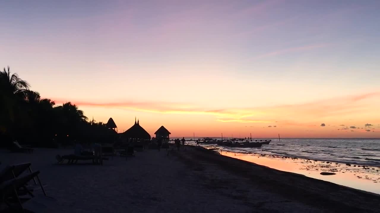 Stock Video Beautiful Sunset On A Paradise Beach Live Wallpaper For PC - Free Download