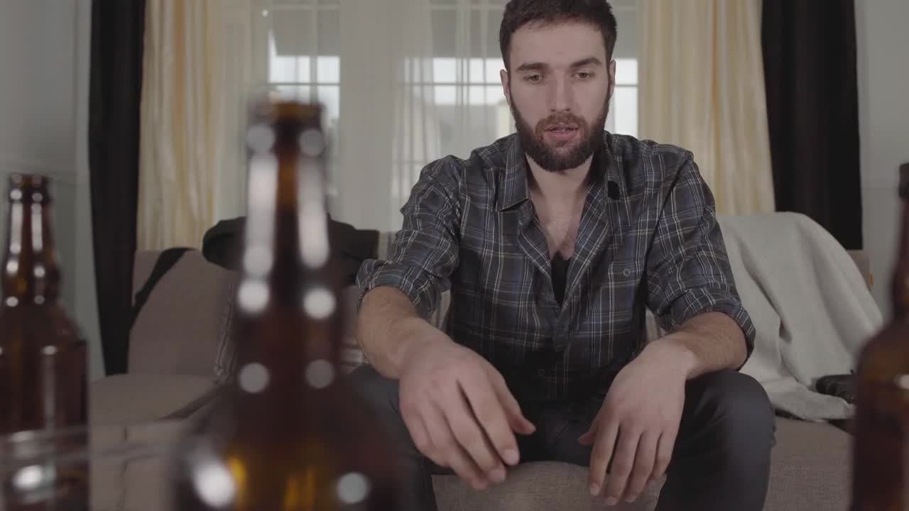 Stock Video Drunk Young Man Watching Television Live Wallpaper For PC - Free Download