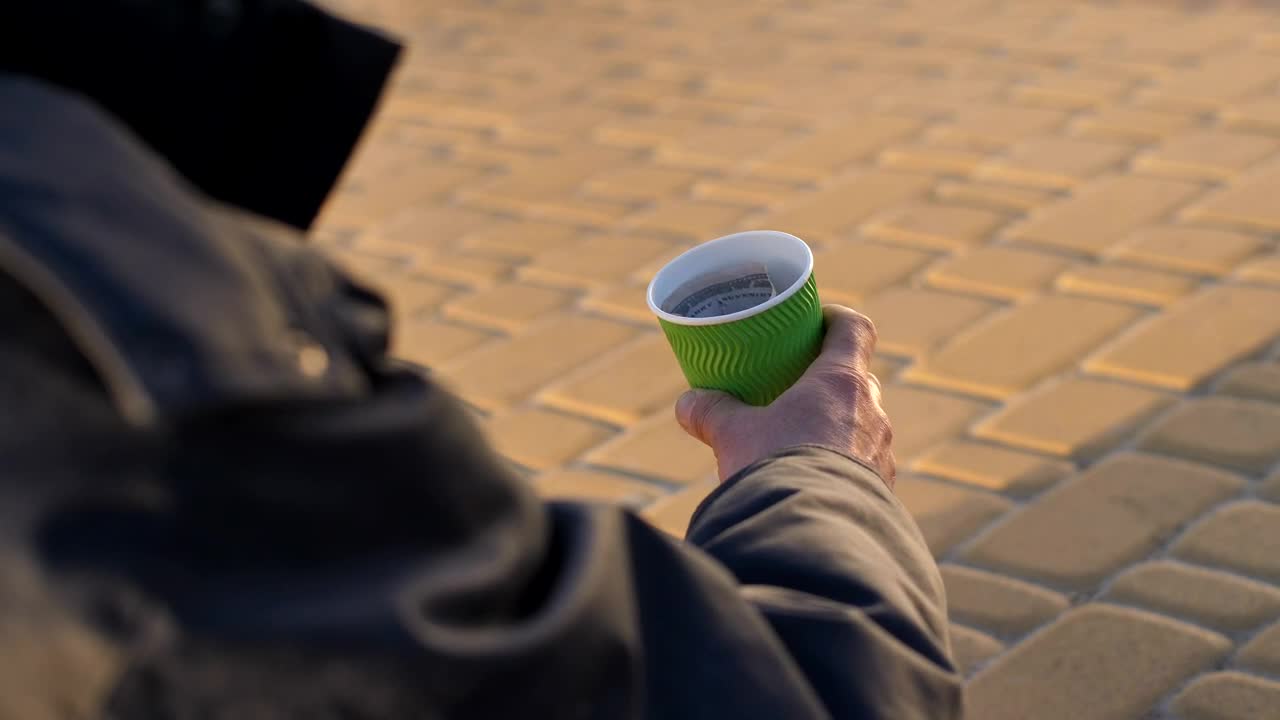 Stock Video Homeless Man Begging For Money Animated Wallpaper - Free Download