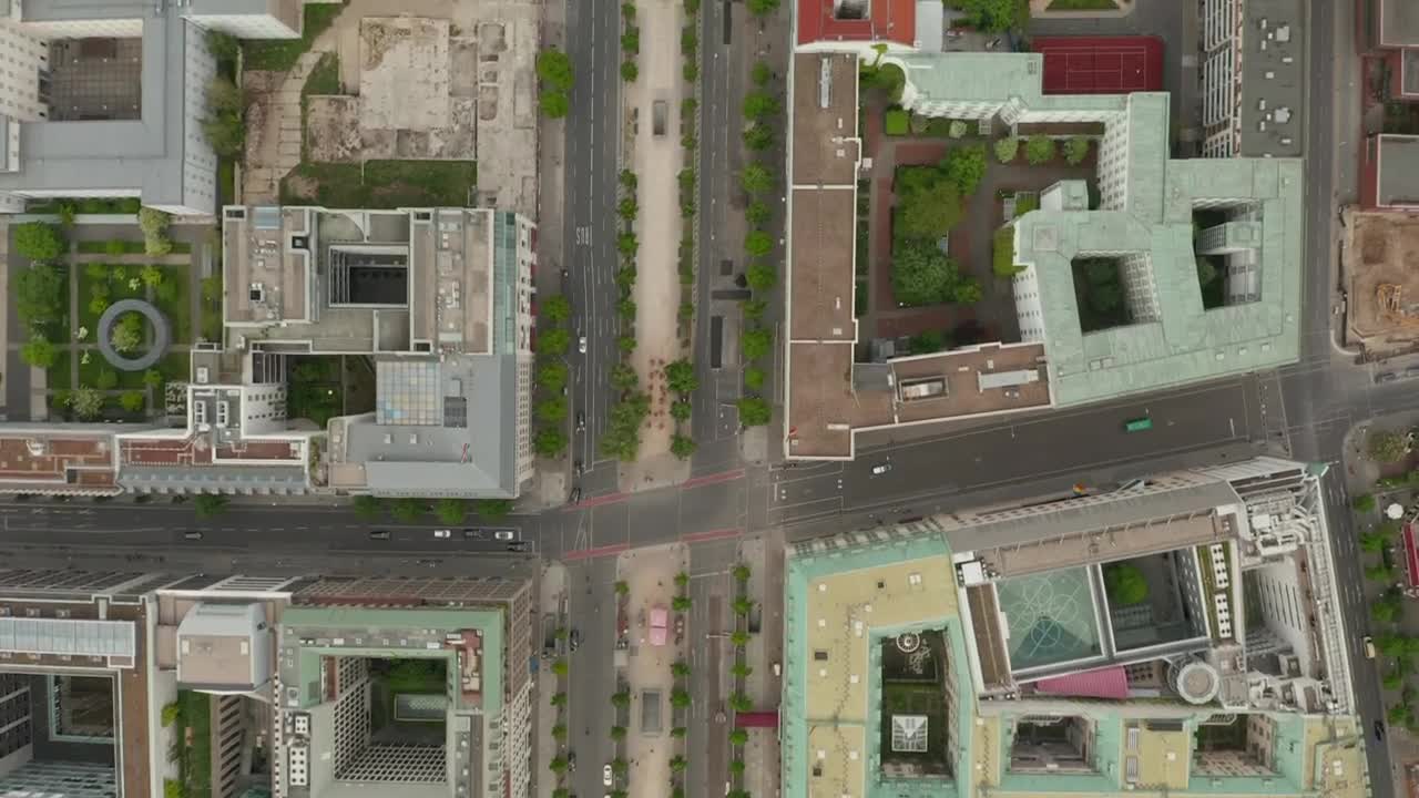 Free Video Stock top aerial shot of an empty city Live Wallpaper - Free Download