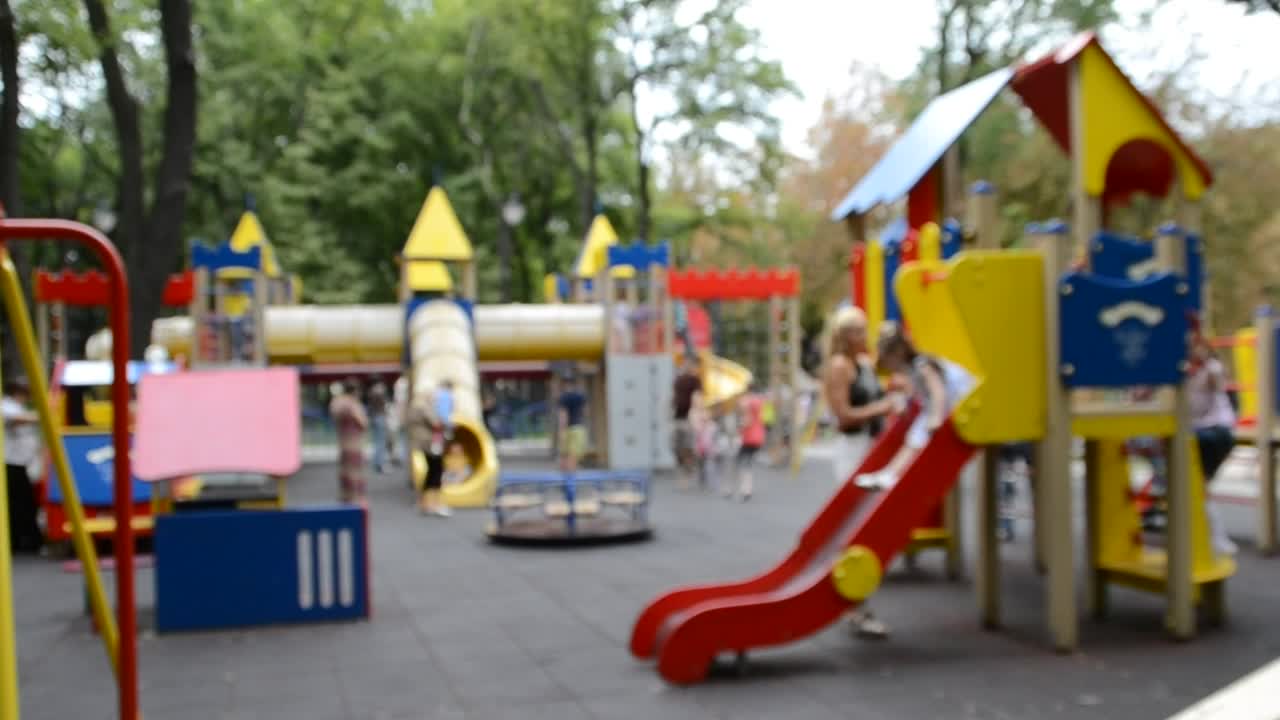 Stock Video Outdoor Childrens Playground Blurred Shot Live Wallpaper - Free Download