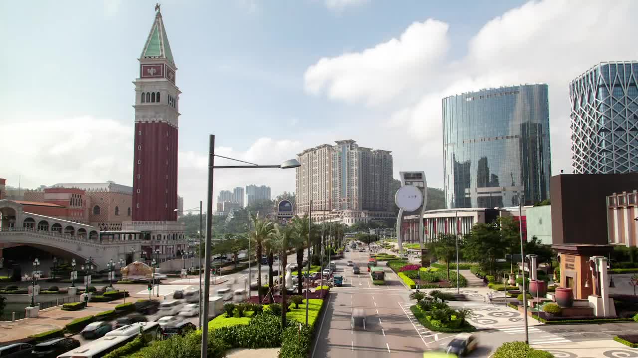 Stock Video Macau Road On A Sunny Day Animated Wallpaper - Free Download