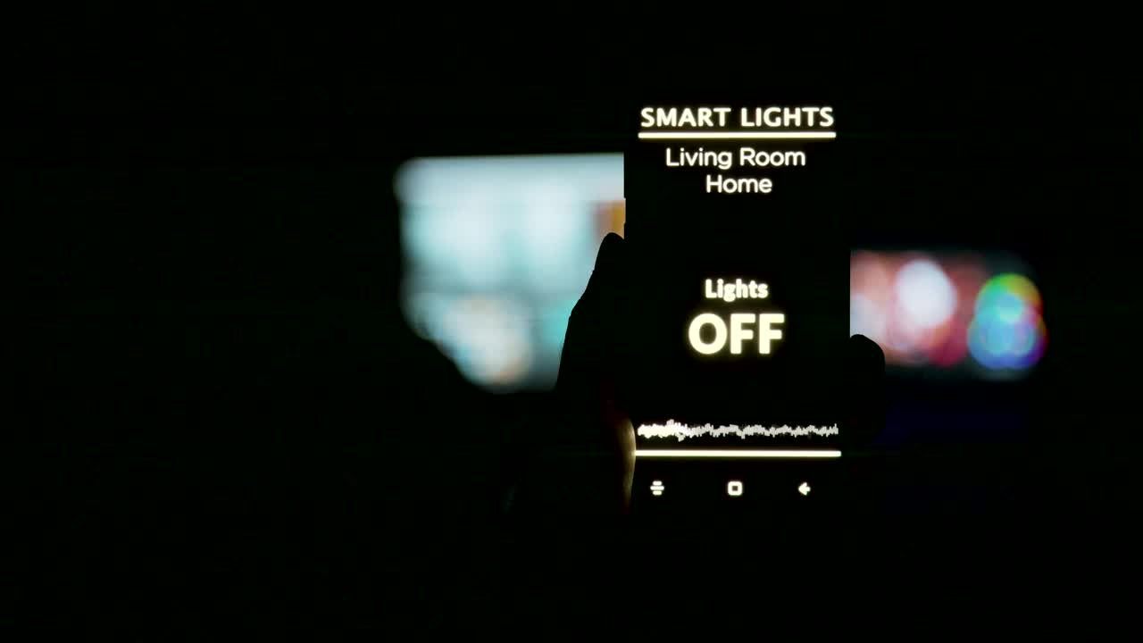 Stock Video Hand Holds Mobile App Showing Future Smart Home Features Live Wallpaper For PC - Free Download