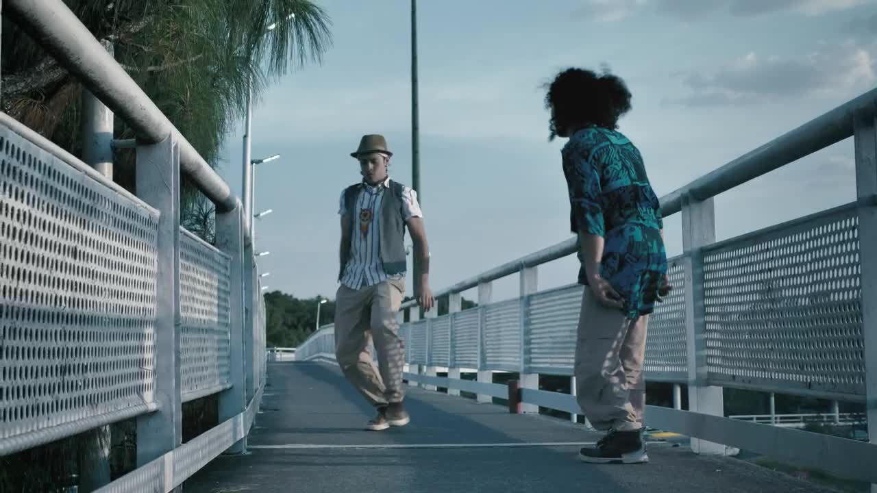 Stock Video Dancing Hip Hop On A Pedestrian Bridge Live Wallpaper For PC - Free Download