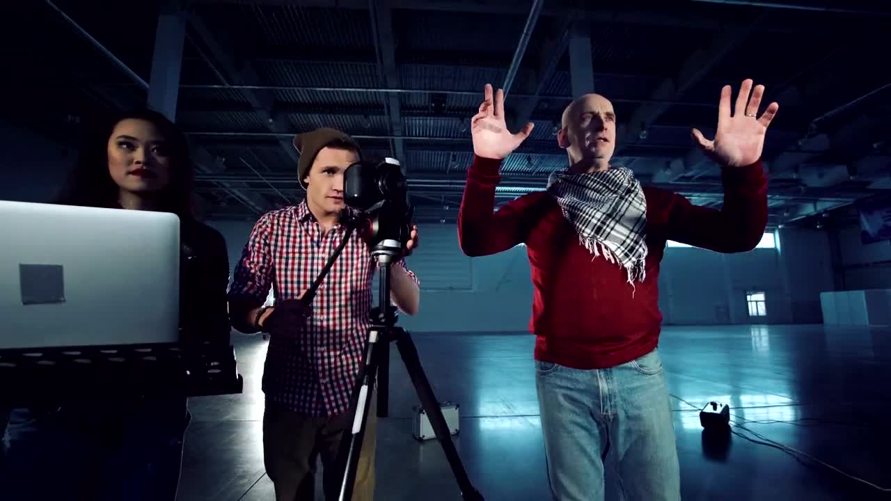 Stock Video Crew Working On A Film At Warehouse Live Wallpaper For PC - Free Download