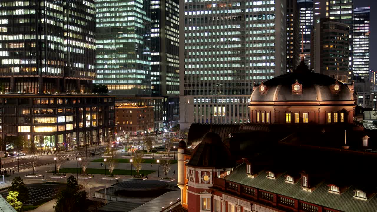 Free Video Stock tokyo buildings and street with traffic at night Live Wallpaper - Free Download