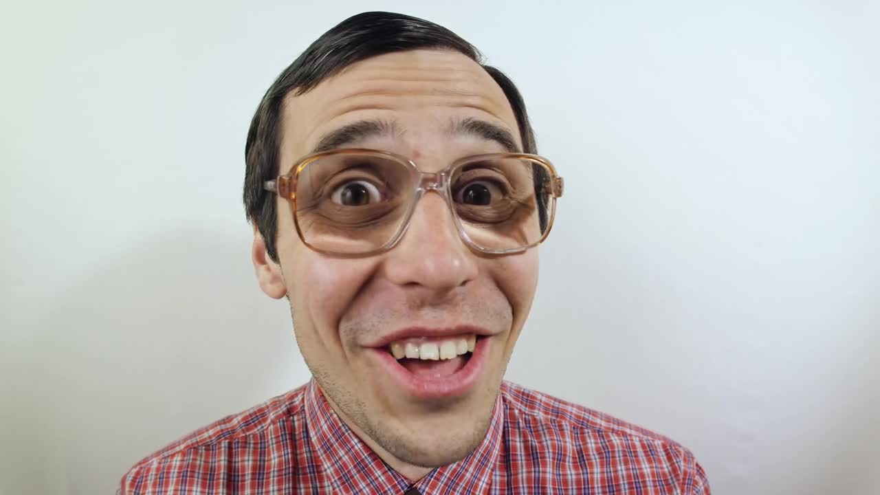 Stock Video Man With Glasses Surprised Portrai Animated Wallpaper - Free Download