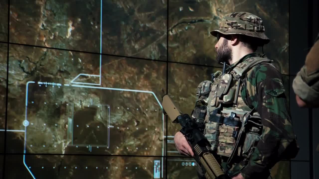 Free Video Stock Soldier Watching A Missile Launch On The Screen Live Wallpaper - Free Download