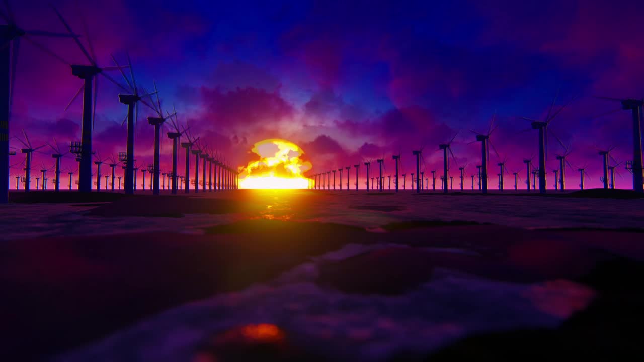 Stock Video Energy Farming Field Full Of Wind Turbines Live Wallpaper For PC - Free Download