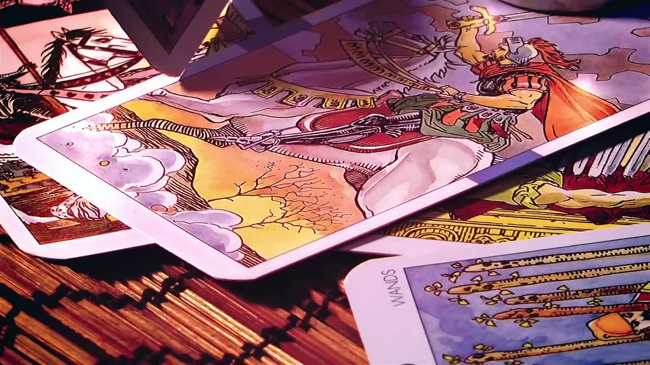 Free Video Stock tarot cards close up view Live Wallpaper - Free Download