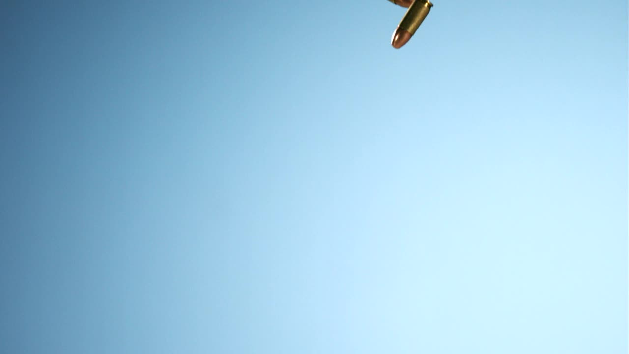 Stock Video Falling Bullets With Blue Background Live Wallpaper For PC - Free Download
