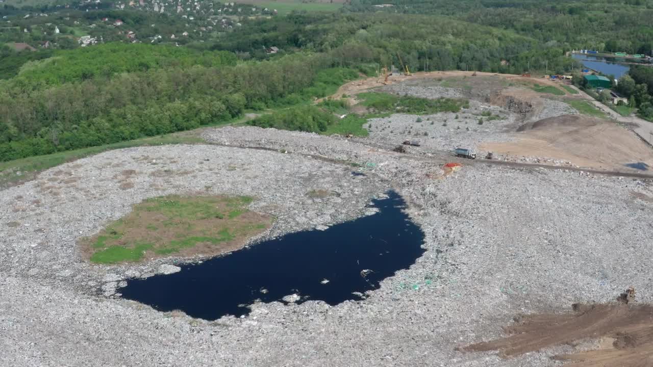 Video Stock Polluted Lake Near A Garbage Landfill Live Wallpaper Free - Free Download