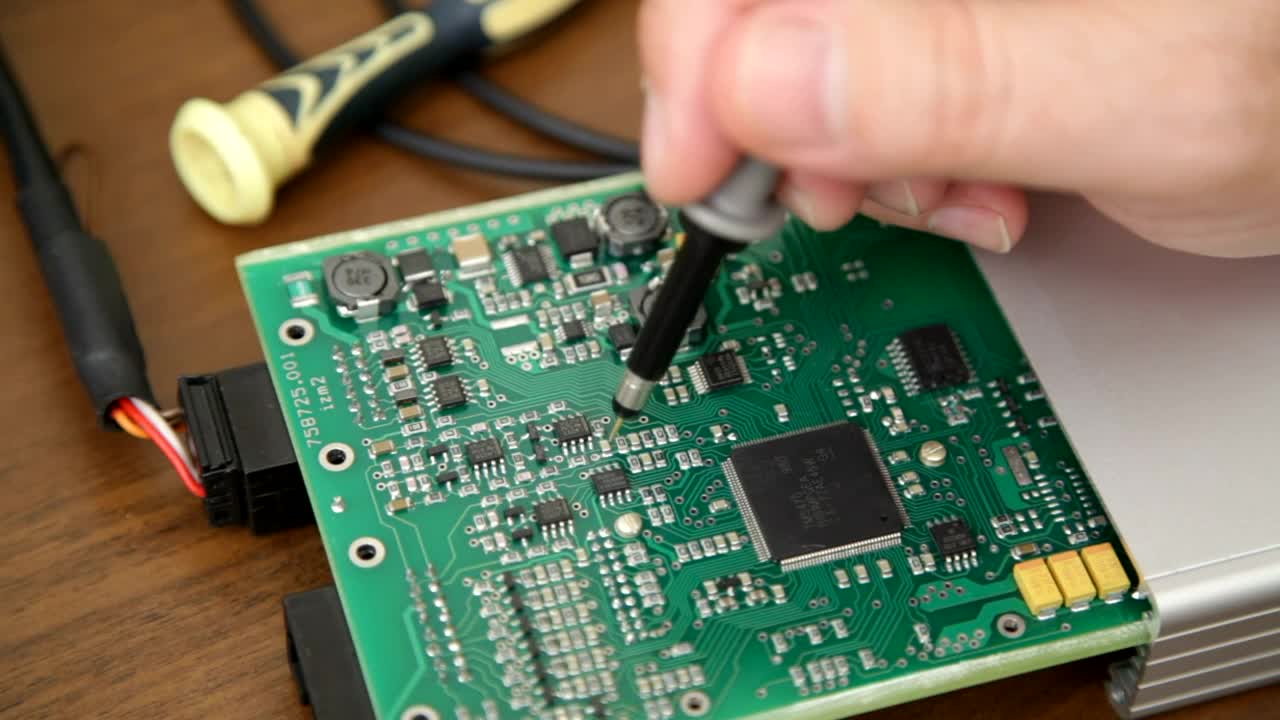 Stock Video Man Working On A Circuit Boar Animated Wallpaper - Free Download