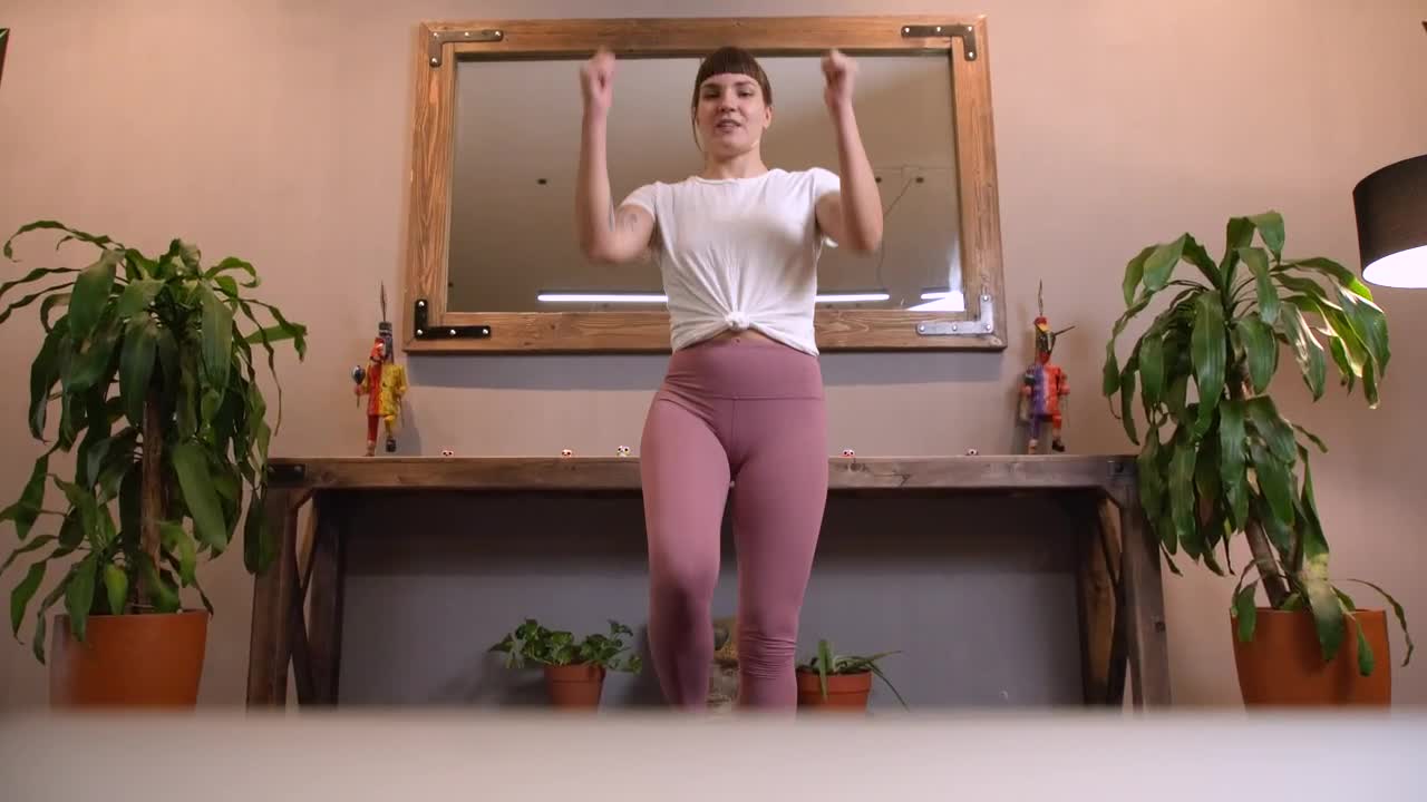 Stock Video Girl Doing Exercise Lively And Happy Live Wallpaper For PC - Free Download
