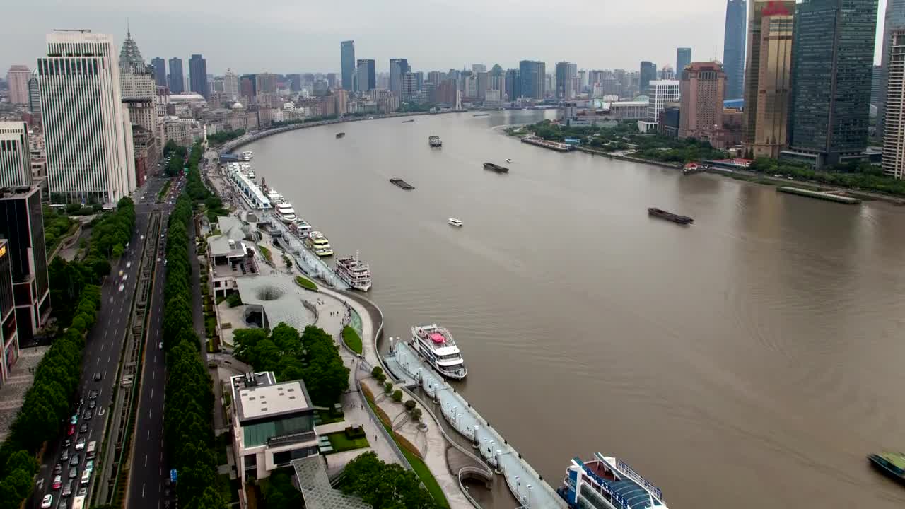 Free Stock Video River Traffic And The Cityscape In Shanghai Live Wallpaper - Free Download