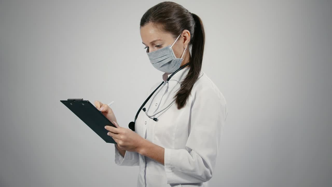 Stock Video Female Doctor Taking Notes Live Wallpaper For PC - Free Download