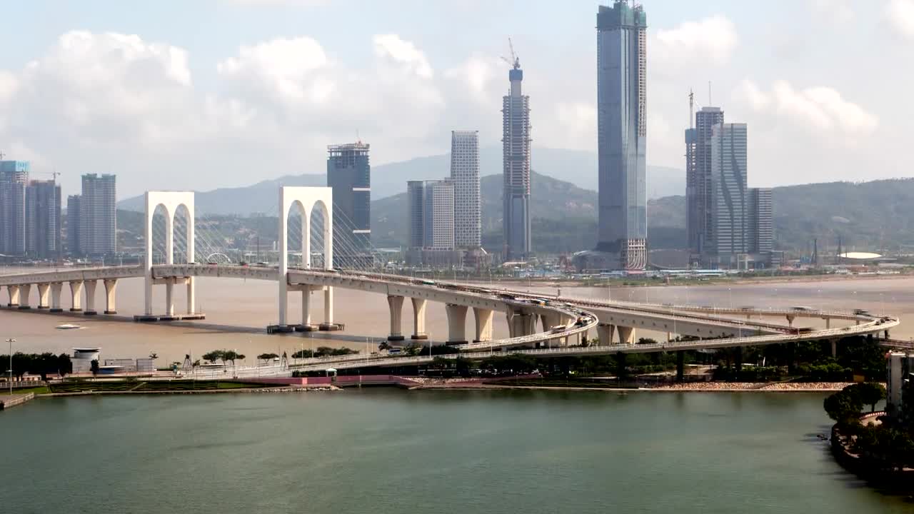 Stock Video Macau Bridge And The City Landscape Animated Wallpaper - Free Download