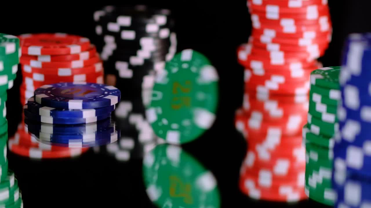 Stock Video Green Poker Chip Spinning Between More Chips Live Wallpaper For PC - Free Download