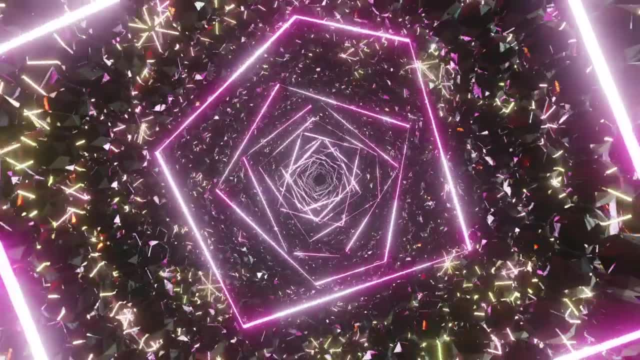 Stock Video Glass Tunnel And Neon Lights D Live Wallpaper For PC - Free Download