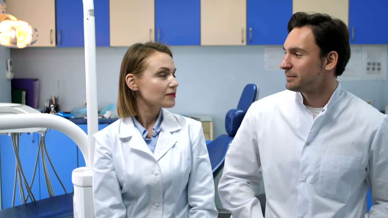 Stock Video Dental Staff Talking In A Clinic Live Wallpaper For PC - Free Download
