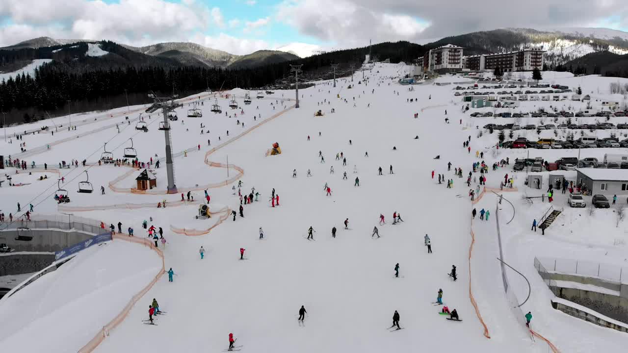 Free Stock Video Winter Sports Resort In The Mountain Live Wallpaper - Free Download