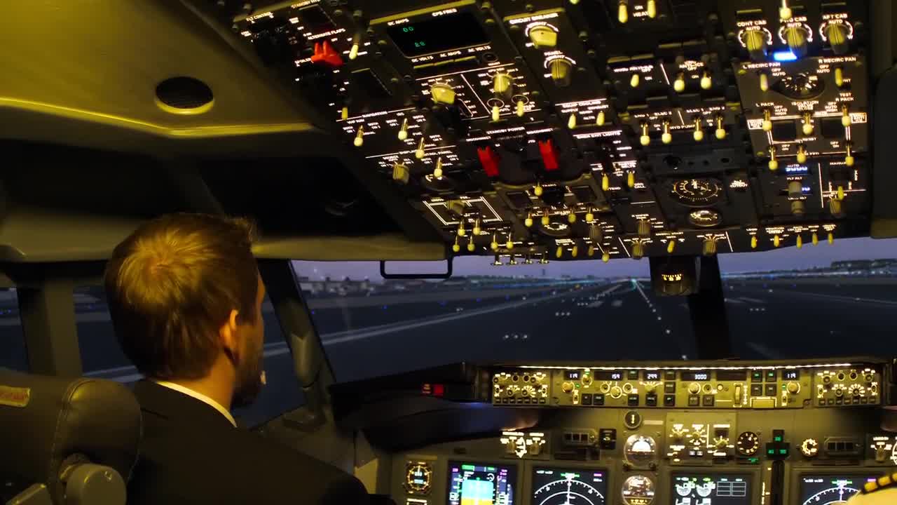Stock Video Cockpit View Of Pilot Landing Commercial Plane Live Wallpaper For PC - Free Download