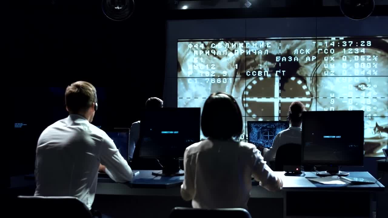 Stock Video People On A Space Mission Control Celebrating Live Wallpaper - Free Download