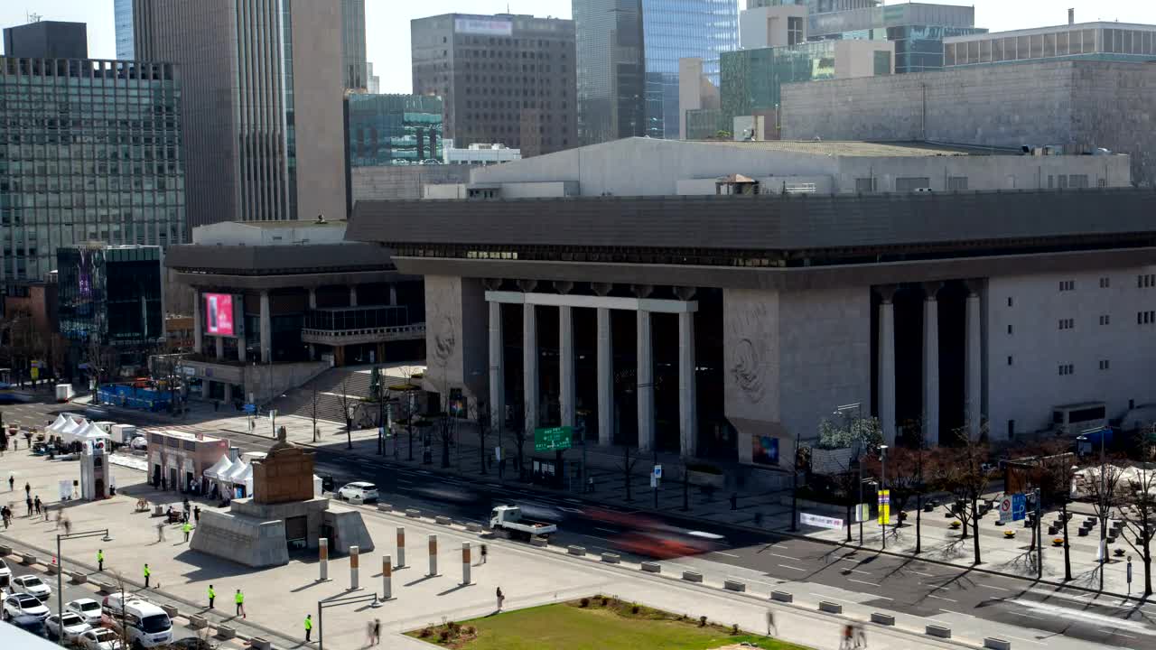 Free Stock Video Seoul Historic Building And Road With Fast Traffic Live Wallpaper - Free Download