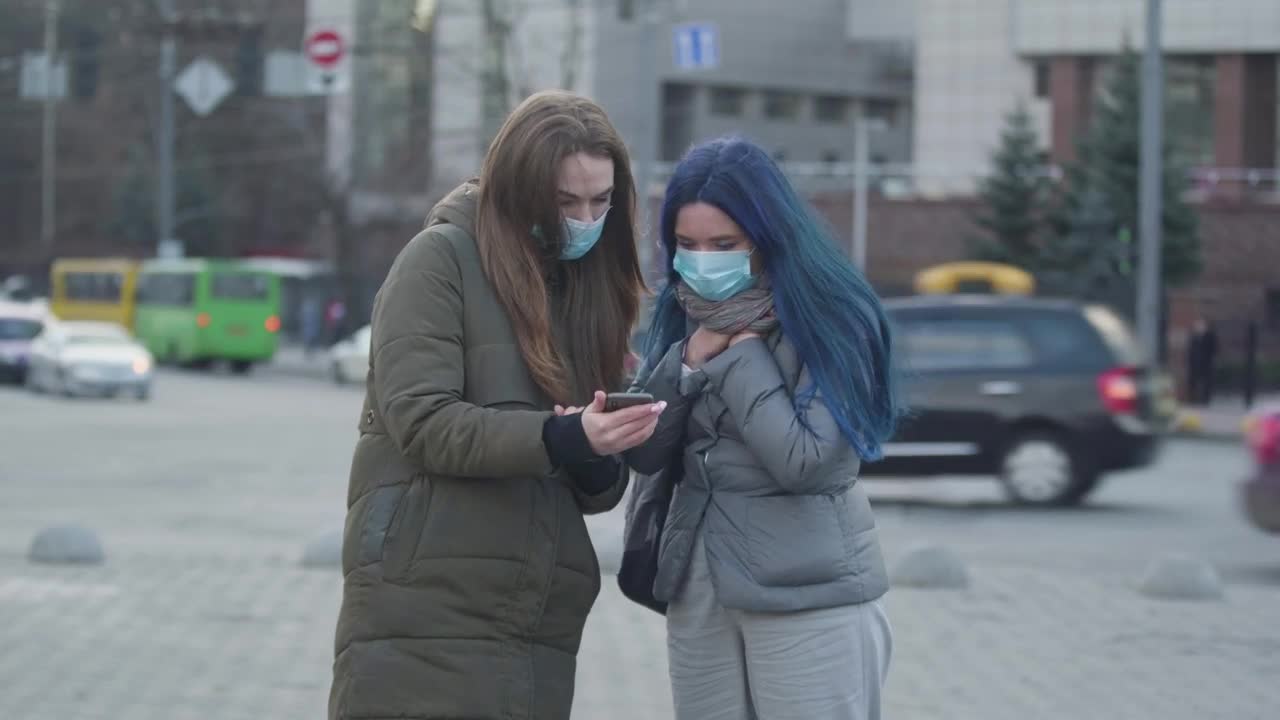 Stock Video Girls With Masks Informing About The Coronavirus Live Wallpaper For PC - Free Download