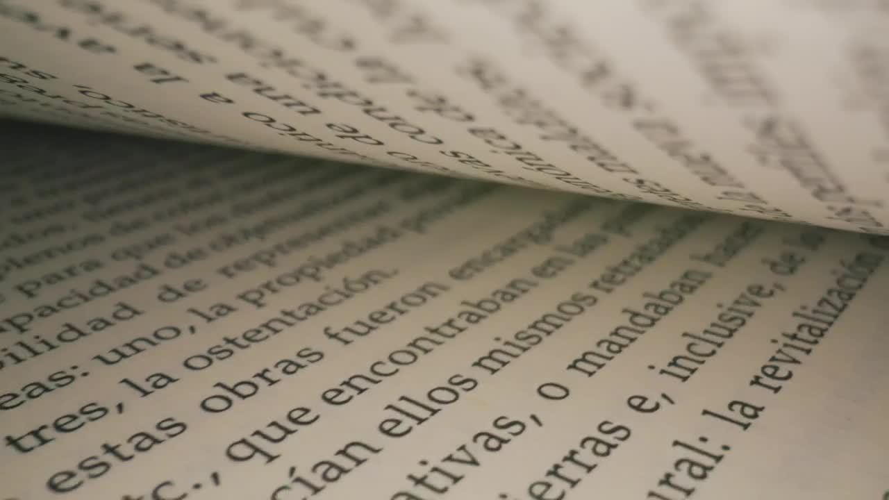 Stock Video Pages Of A Book In Spanish Live Wallpaper - Free Download
