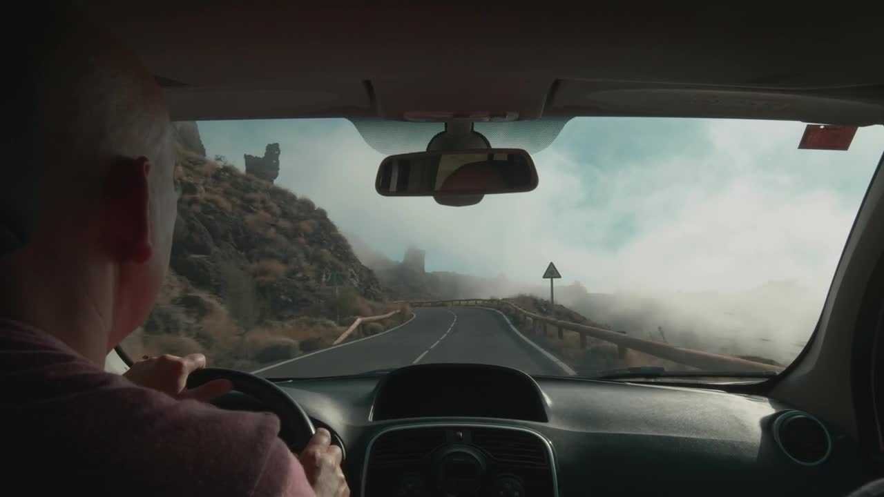 Stock Video Driving Along A Volcanic Road In Tenerife Live Wallpaper For PC - Free Download