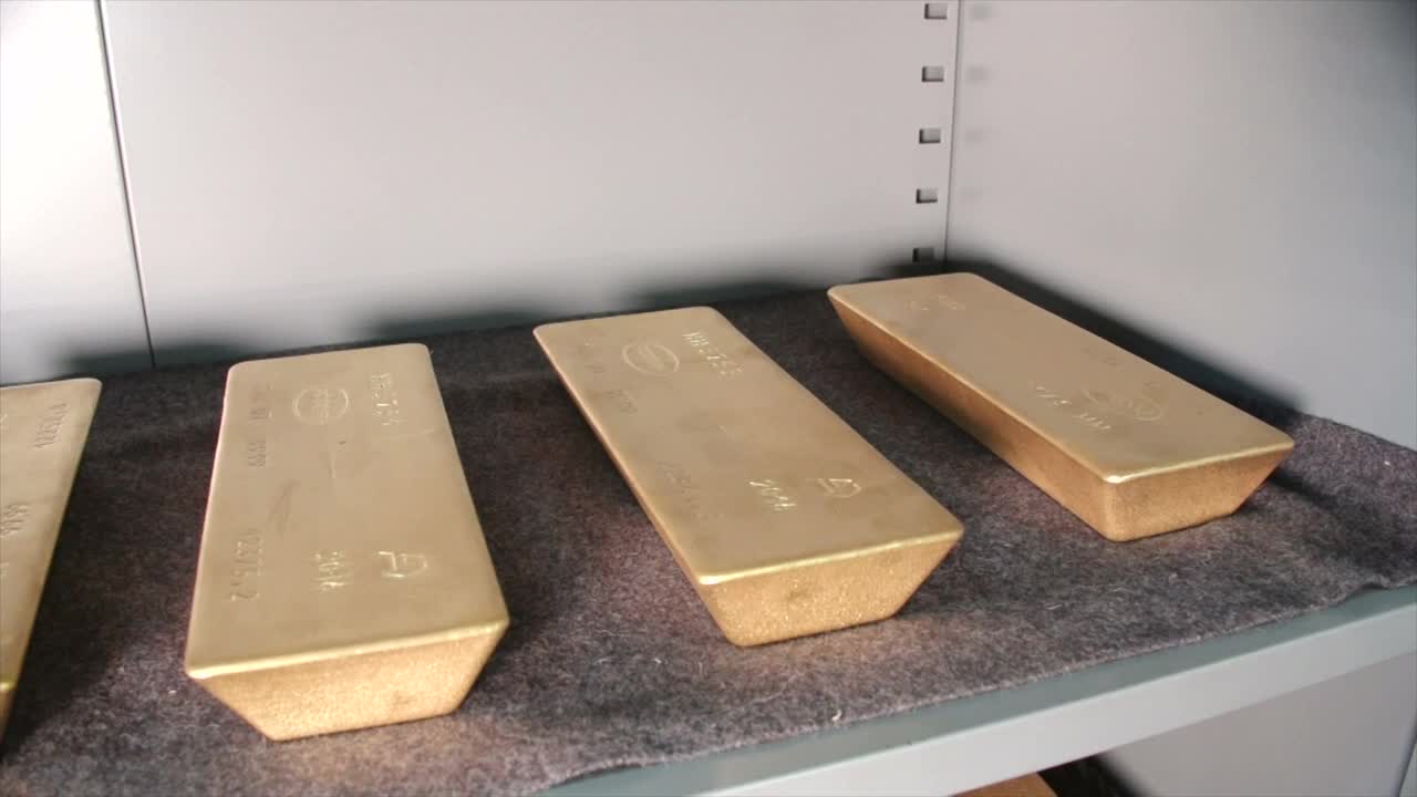 Stock Video Gold Ingots On A Shelf Live Wallpaper For PC - Free Download