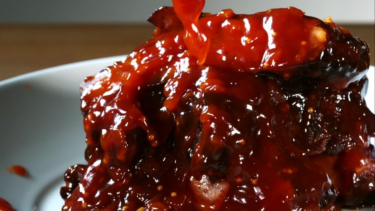 Video Stock Pouring Barbecue Sauce In Slow Motion Live Wallpaper Free - Free Download