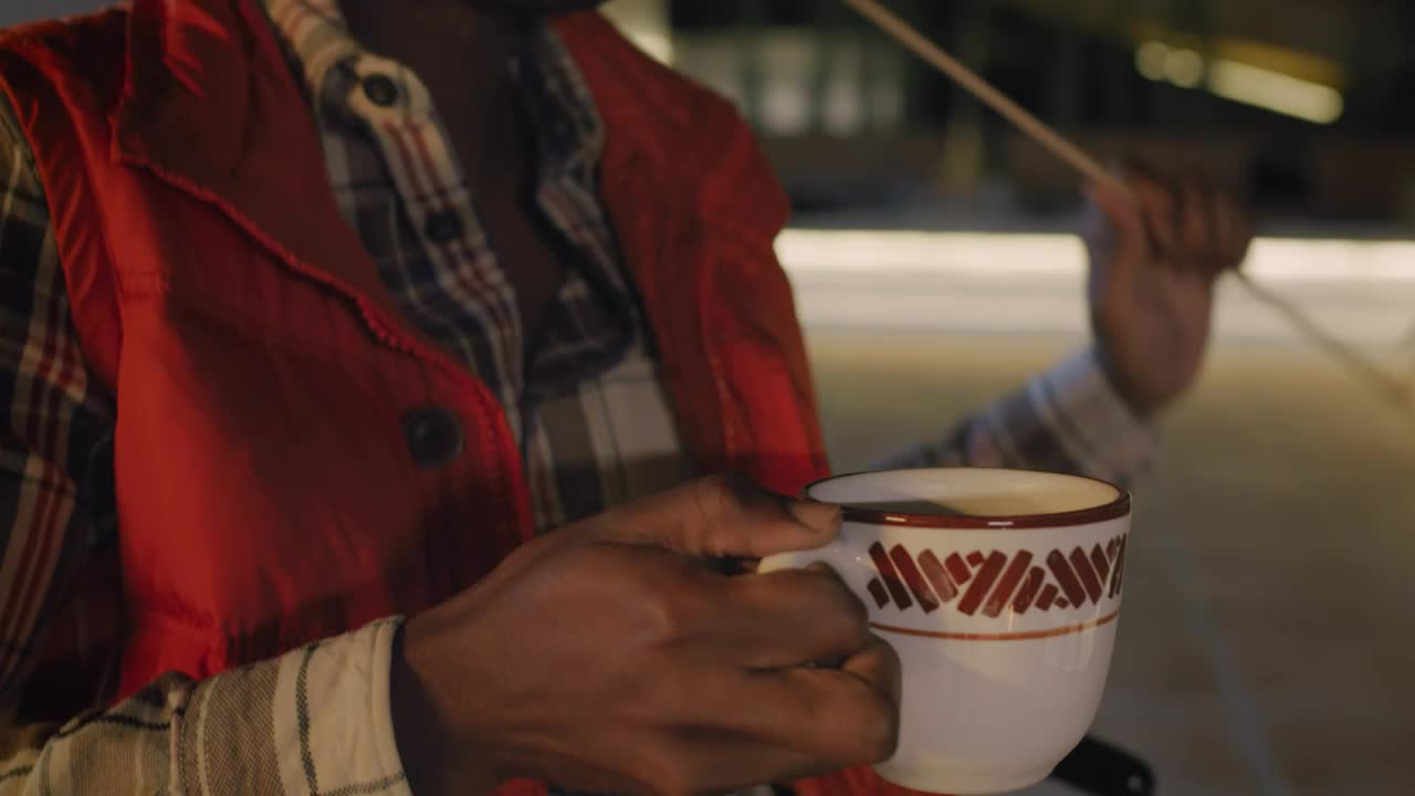 Stock Video Face Of A Man Drinking Homemade Coffee Live Wallpaper For PC - Free Download