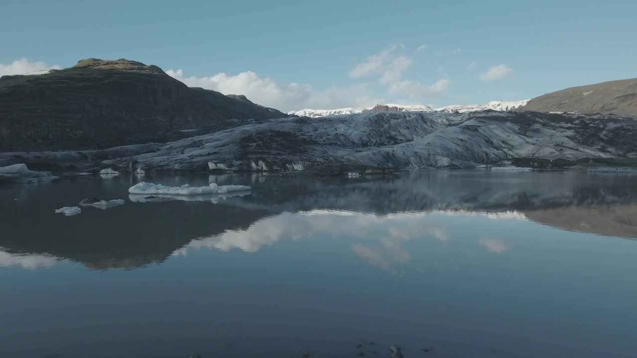 Stock Video Drone Flying Towards A Glacier Live Wallpaper For PC - Free Download