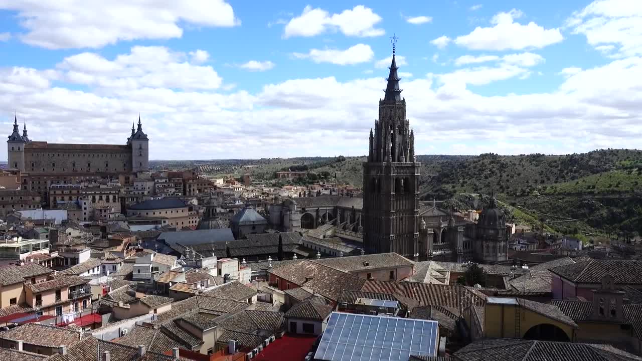Video Stock Cathedral In The Middle Of A Town Aerial Shot Live Wallpaper For PC - Free Download