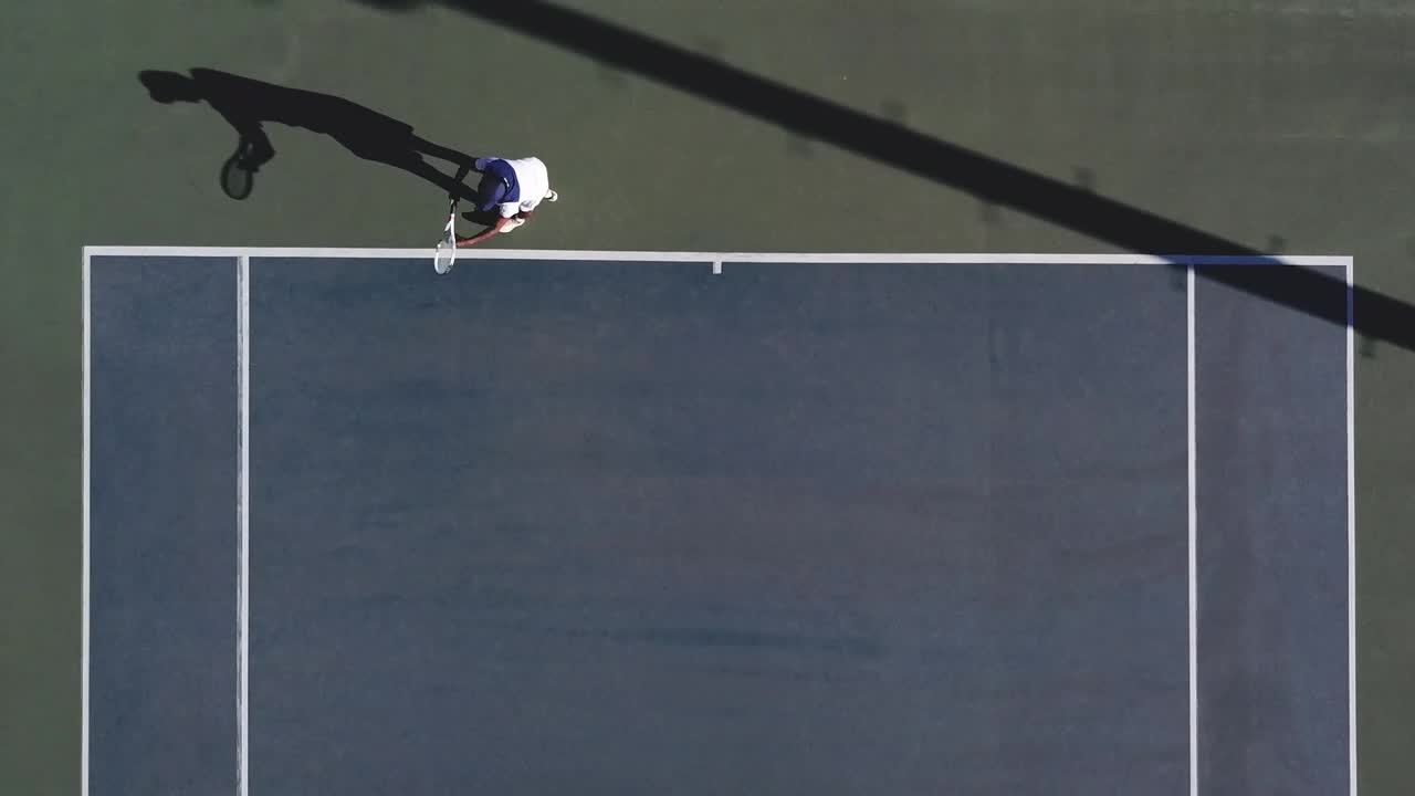 Free Video Stock tennis serve aerial view Live Wallpaper - Free Download