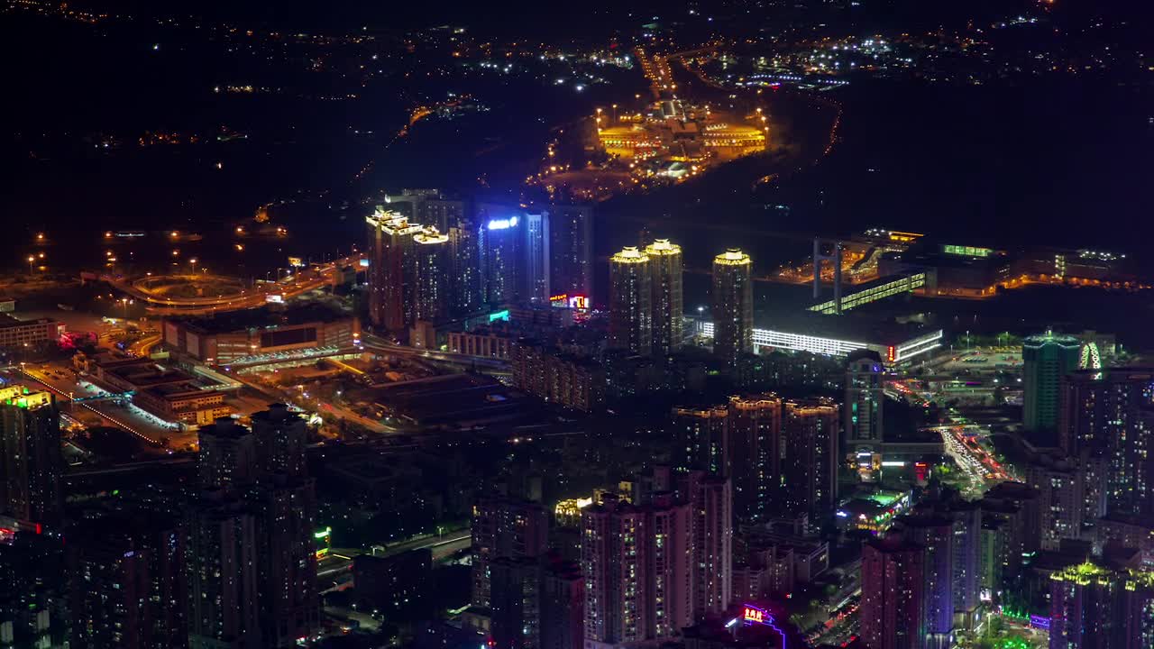 Free Stock Video Shenzhen Cityscape At Night From Above Live Wallpaper - Free Download