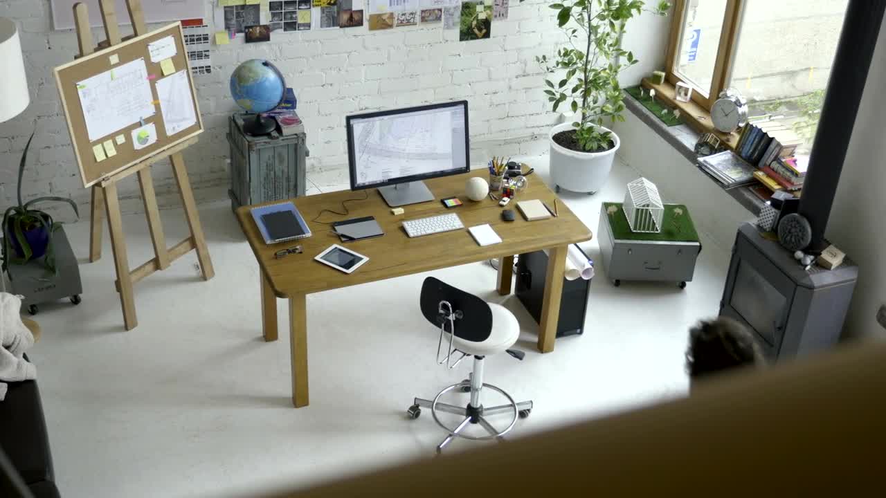 Stock Video Designer Working At Home Live Wallpaper For PC - Free Download