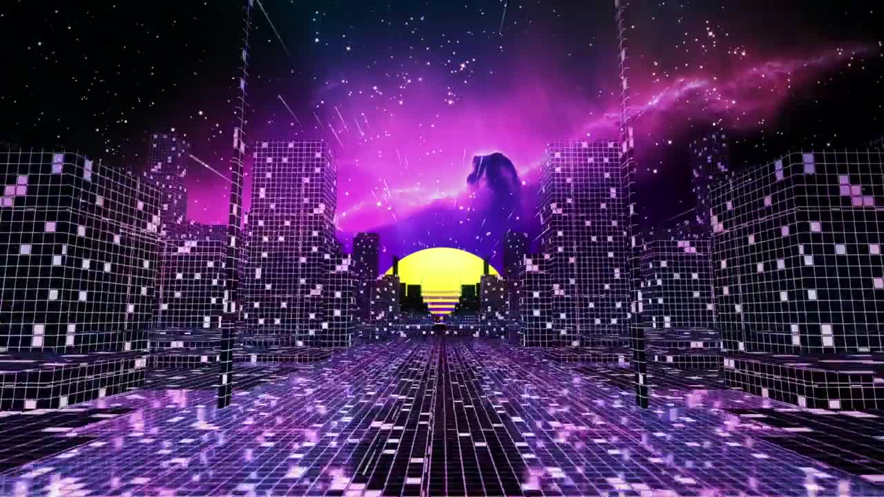 Stock Video Crazy Cyberpunk City In The Space Live Wallpaper For PC - Free Download