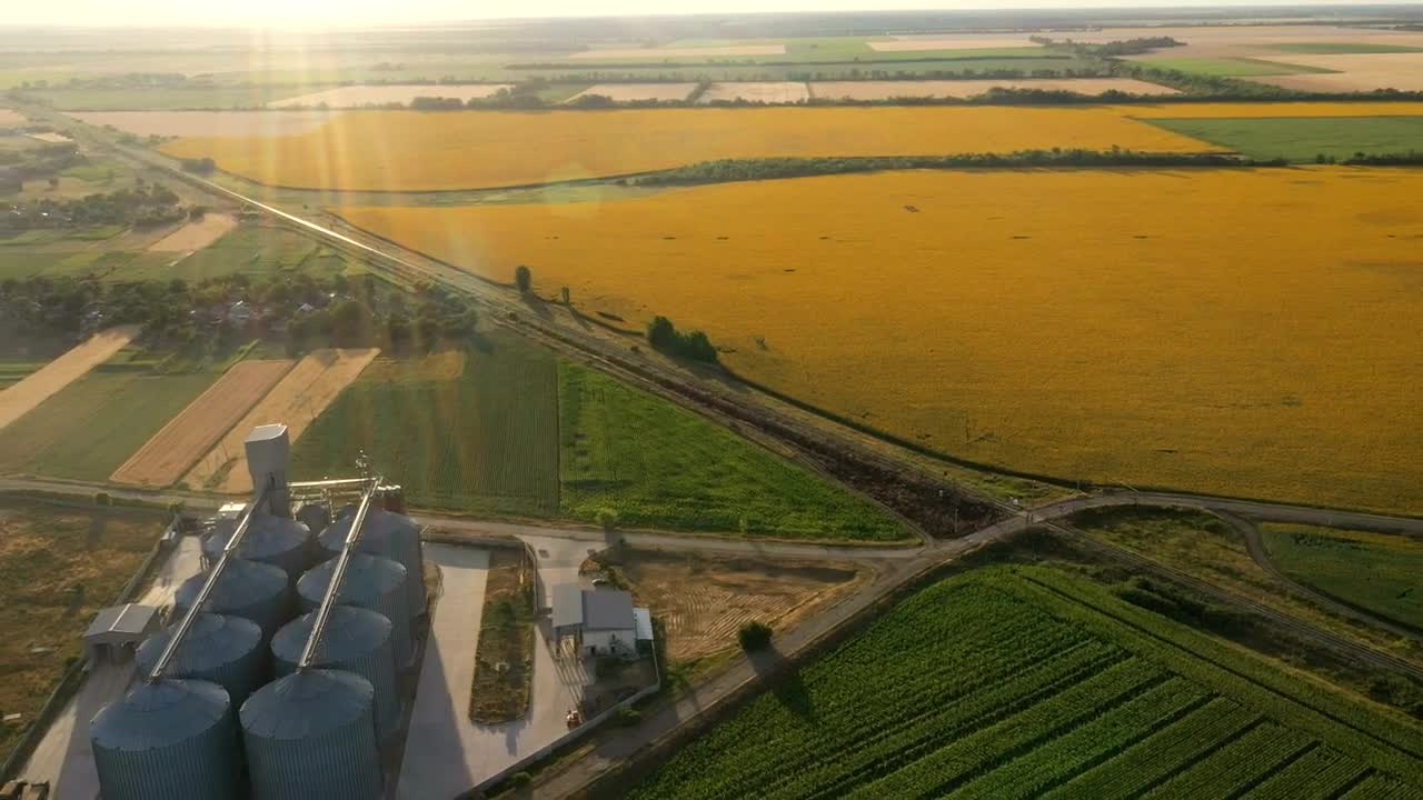 Stock Video Modern Grain Silos In The Fiel Animated Wallpaper - Free Download