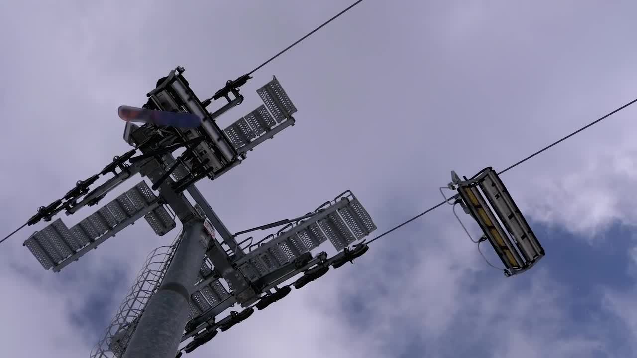 Free Video Stock Ski Lift Bottom View And Clouds Live Wallpaper - Free Download