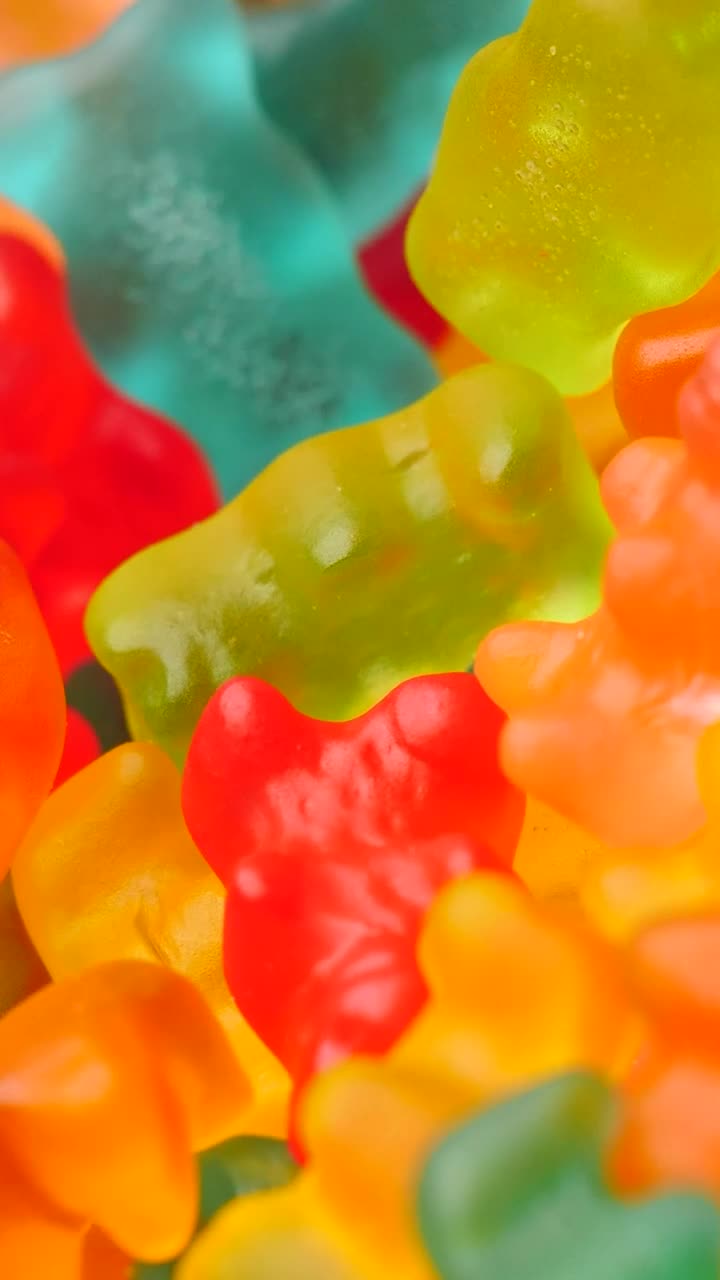 Free Video Stock texture of many colorful gummy pandas Live Wallpaper - Free Download