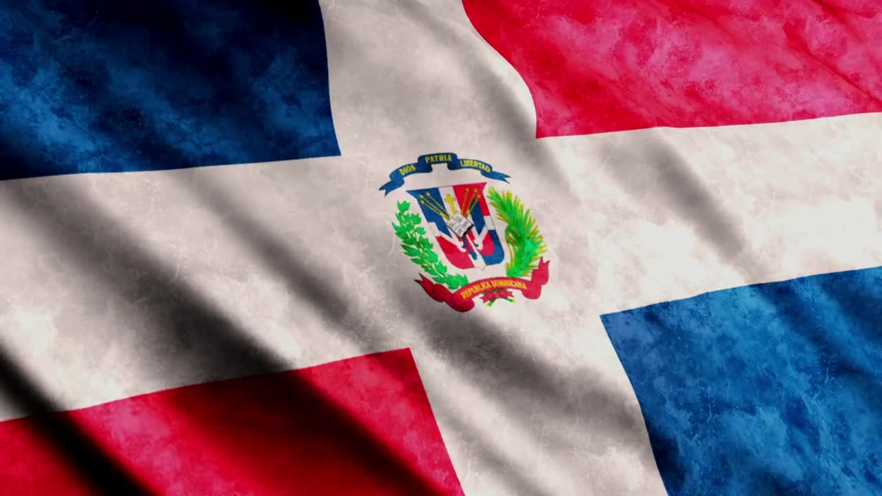 Stock Video Dominican Republic Flag Medium Shot Live Wallpaper For PC - Free Download