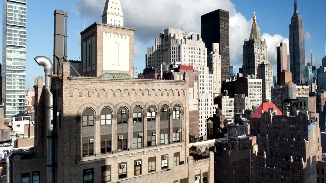 Stock Video Panoramic View Of Manhattan Buildings Live Wallpaper - Free Download