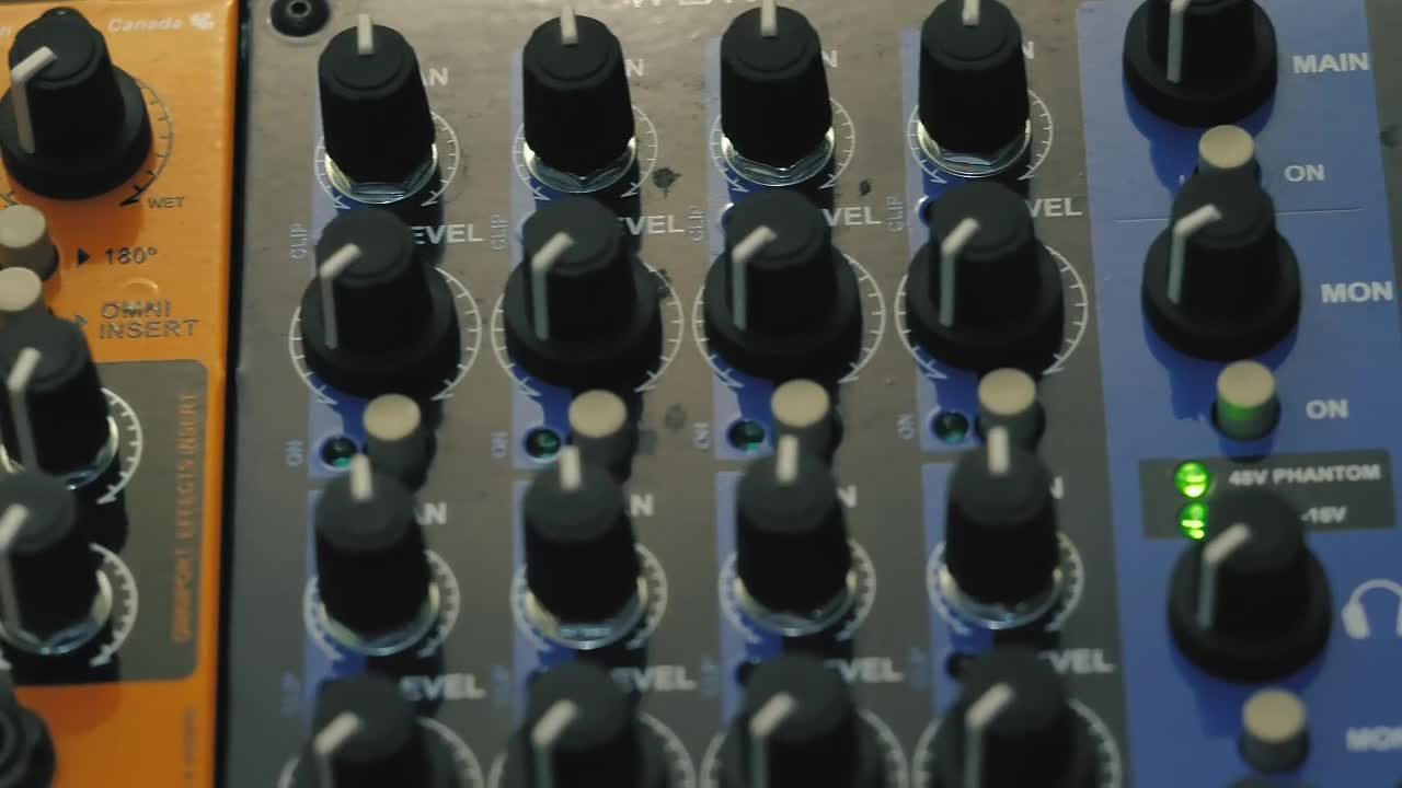 Video Stock Closeup Of A Music Console Live Wallpaper For PC - Free Download