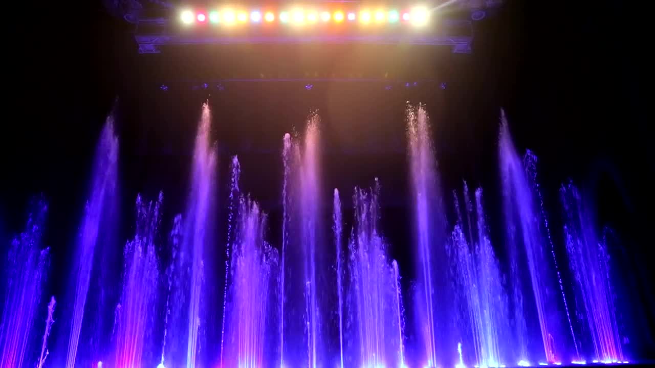 Stock Video Colorful Fountain Display Live Wallpaper For PC - Free Download
